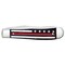 Case Cutlery 2023 Case Stripes Of Service Smooth Black Bone W/Color Inlays Red Line Trapper 6254 Ss CAS-07310 - alternate 3